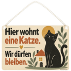 Lustiges Schild für Katzenbesitzer mit schwarzer Katze|p:2019607|h:f6166a17900058e93e7e555037ba1beb