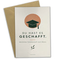 Elegante Glückwunschkarte zum Abitur mit Abschlussmütze