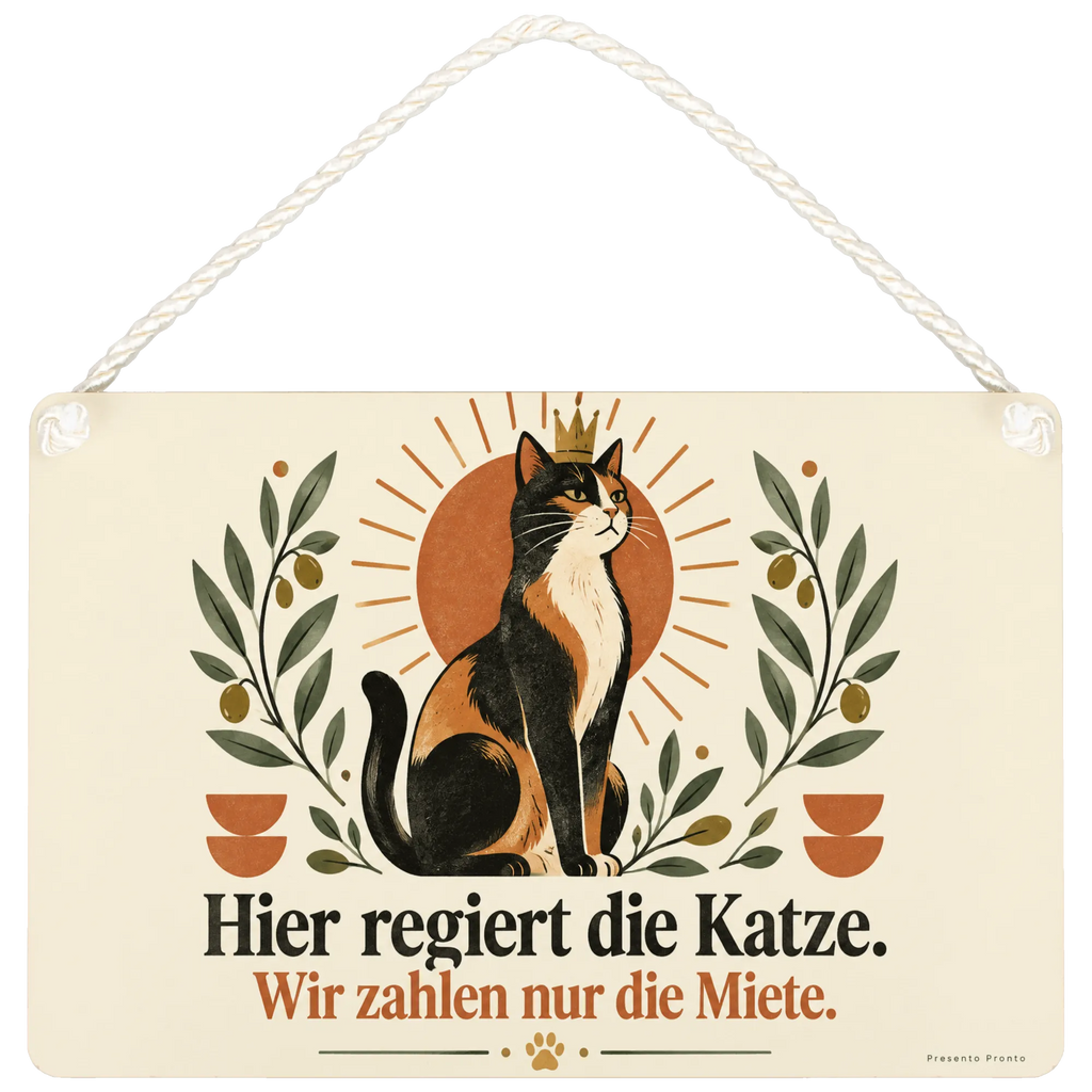 Lustiges Katzenschild für Katzenbesitzer mit zwei Katzen|p:2019630|h:3badb6ea49c192bd28d3c1b9413c97a4