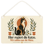 Lustiges Katzenschild für Katzenbesitzer mit zwei Katzen|p:2019630|h:3badb6ea49c192bd28d3c1b9413c97a4