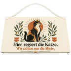 Lustiges Katzenschild für Katzenbesitzer mit zwei Katzen|p:2019630|h:63c61502340f8ade619776f03d5f2bb0