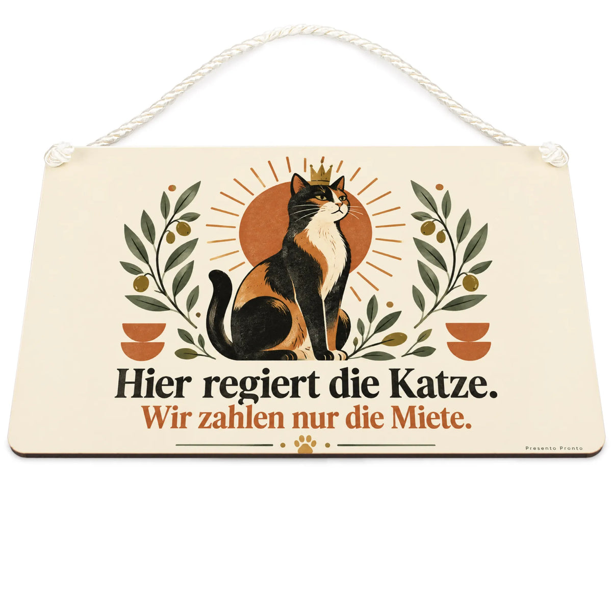 Lustiges Katzenschild für Katzenbesitzer mit zwei Katzen