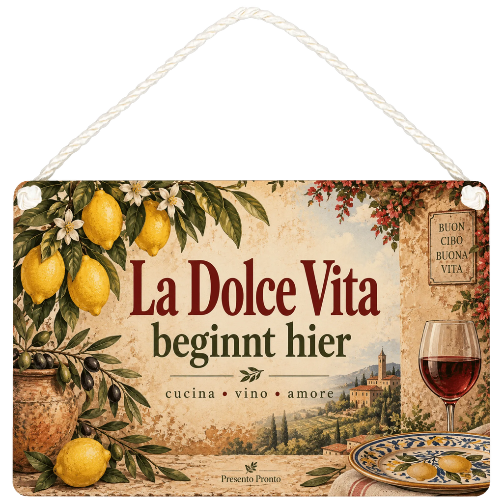 Mediterranes Italien Deko Schild für die Küche mit Zitrone|p:2019634|h:107bccc542d9d6ae3e463df1f4adecda