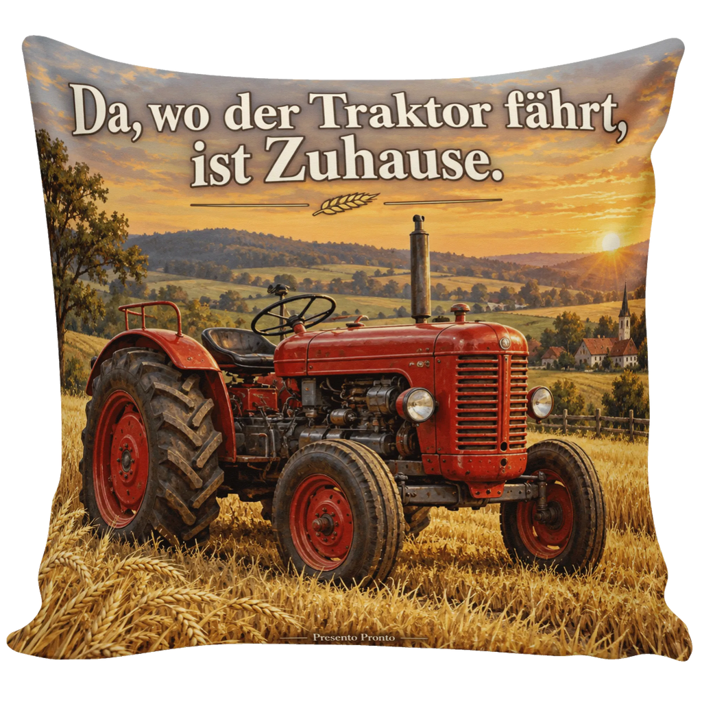Gemütliches Traktor-Kissen für Landwirte mit rotem Oldtimer|p:2019637|h:4a88646b498523fdd7fa9427badbb327