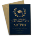 Elegante Glückwunschkarte zum Abitur mit Lorbeerkranz