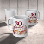 Elegante Tasse zum 30. Geburtstag für Frauen mit Kuchen|p:2019653|h:dbae48e00a602aa0039834722e77c5c4