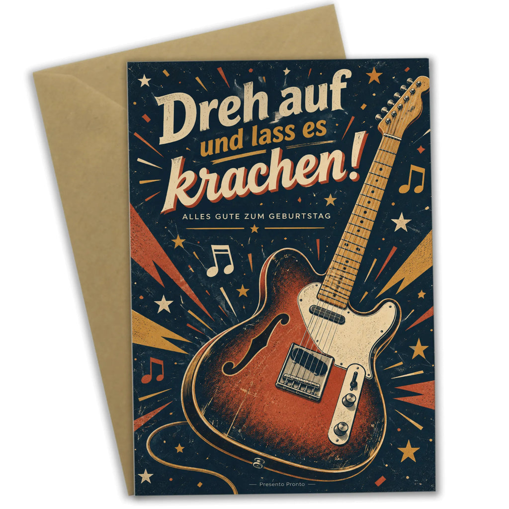 Rockige Geburtstagskarte für Gitarristen mit E-Gitarre|p:2019658|h:3d096e2df49387d9c04fadc1879db3a9