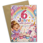 Fröhliche Geburtstagskarte zum 6. Geburtstag mit Regenbogen|p:2019659|h:d0bd6bc816f3df66e85f816e2da0c8f5