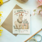 Lustige Geburtstagskarte mit Alpaka und Partyhut|p:2019660|h:40284869785331600f311a41678abc92