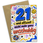 Lustige Geburtstagskarte zum 21. Geburtstag mit Zahl 21|p:2019664|h:578cf618f6aafca9323f3ed2ede300cb