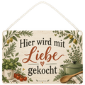 Liebevolles Holzbild für die Küche mit Kochtopf