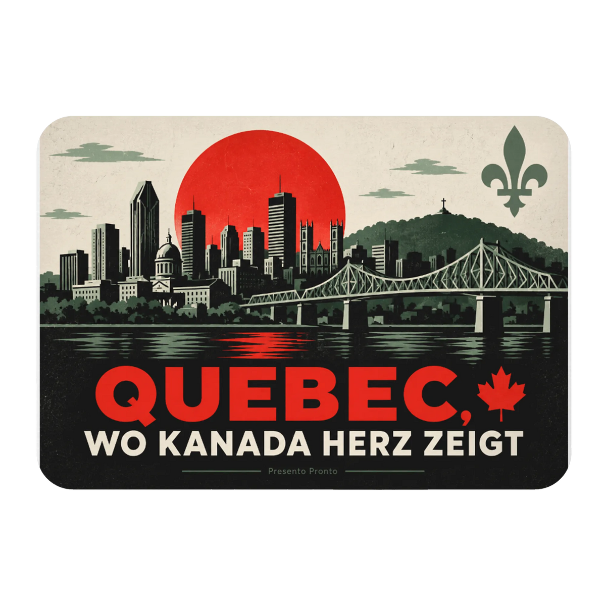 Herzlicher Magnet aus Quebec für Fans mit Skyline