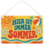 Fröhliches Deko-Schild für den Sommer mit Vintage-Sonne|p:2019674|h:d4c5ee875c0280009b02fa1dacf80426