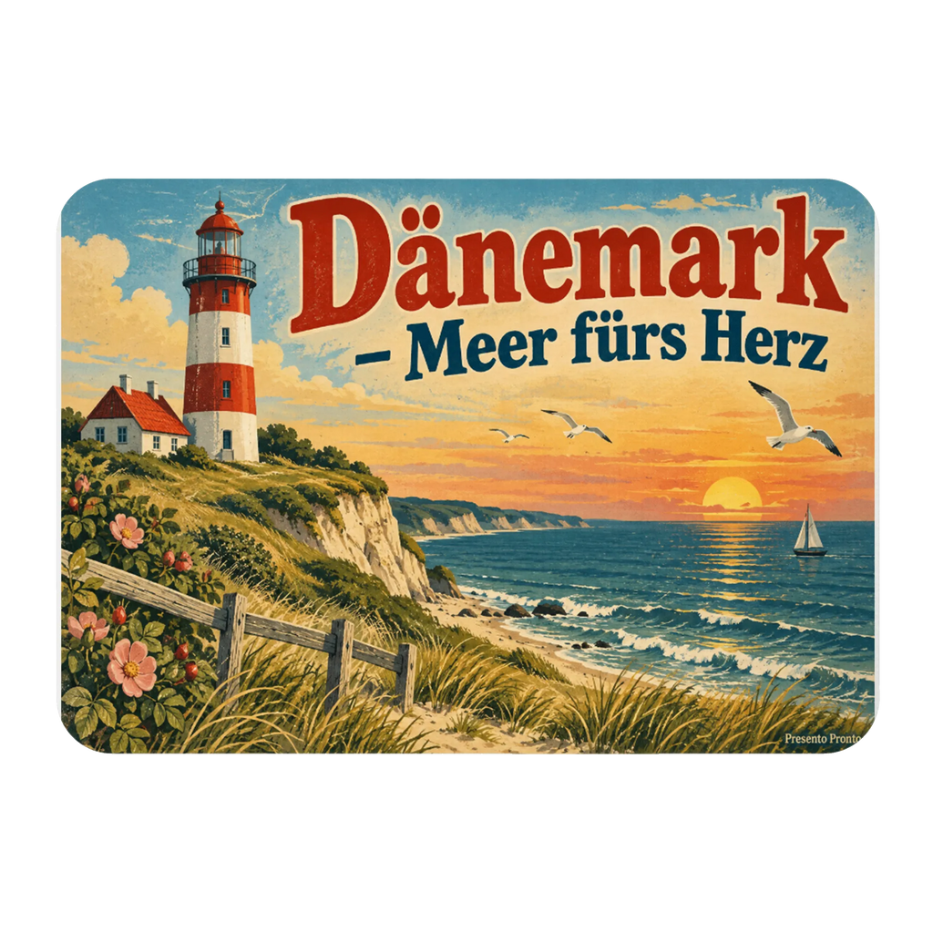 Nostalgischer Dänemark Magnet für Urlaubsfans mit Leuchtturm|p:2019676|h:11056fc19f24840dcc5b045778a12d38