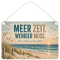 Entspanntes Holzbild Beach für Strandfans mit Meerblick