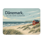 Ruhiger Magnet für Dänemark-Fans mit roter Strandhütte|p:2019683|h:f66a08276f30aeffa301d30eb4e51415