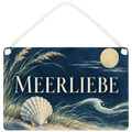 Elegantes Deko-Schild für den Sommer mit Muschel