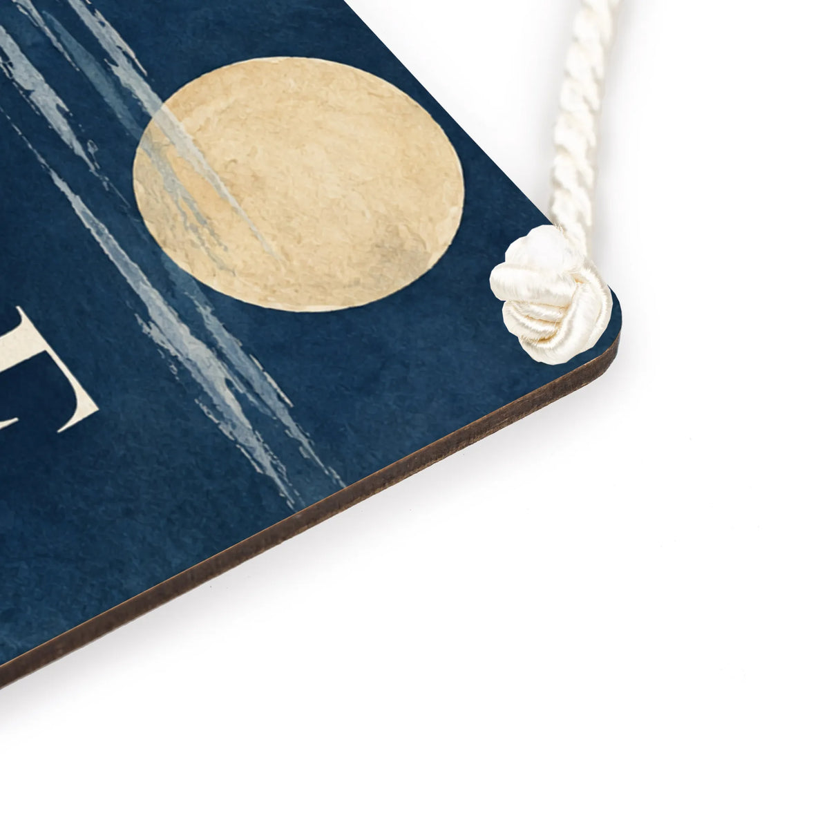Elegantes Deko-Schild für den Sommer mit Muschel