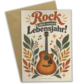 Coole Geburtstagskarte für Gitarristen mit Vintage Gitarre