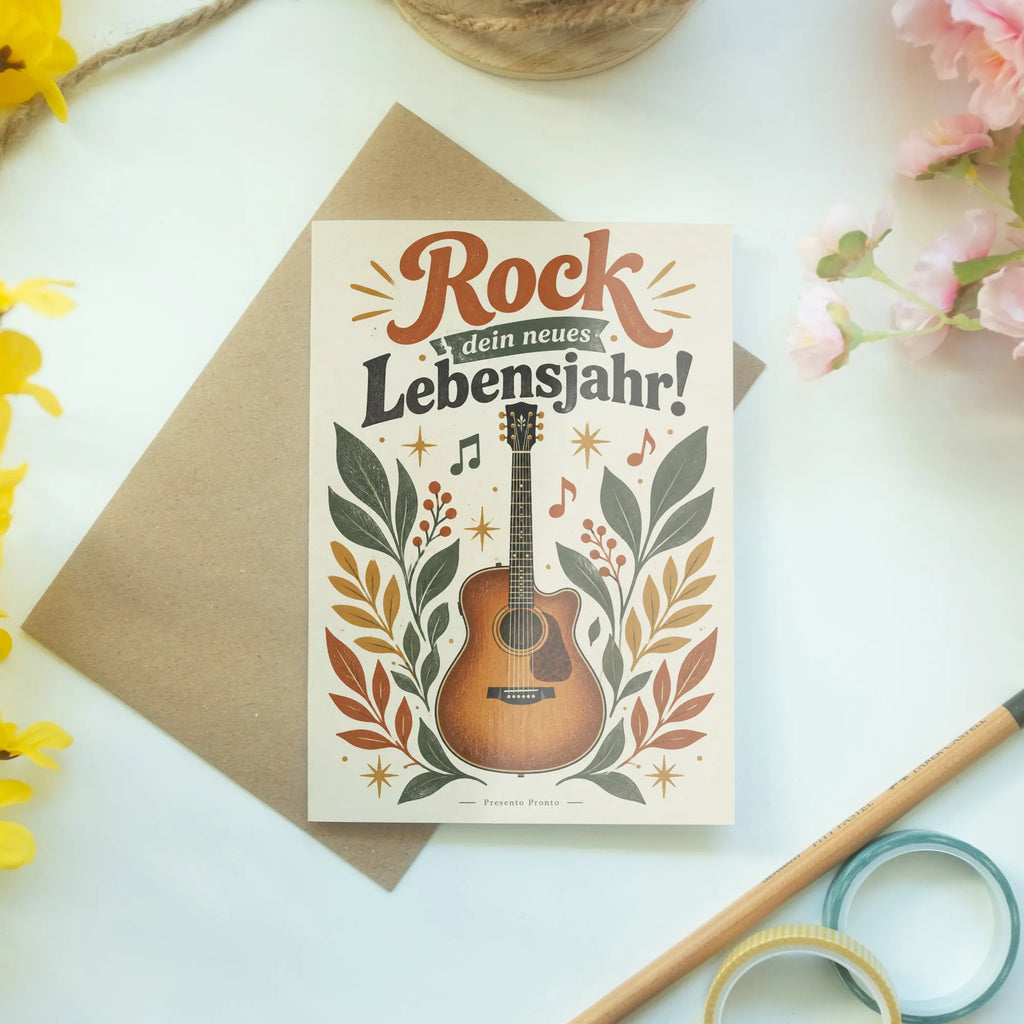 Coole Geburtstagskarte für Gitarristen mit Vintage Gitarre|p:2019690|h:620f54c31ed912795a5bf0cb8cc80653