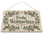 Gemütliches Deko-Schild Frohe Weihnachten mit Tannenzweigen|p:2019691|h:b9d0134cbb75886c2a5b689f18d78194