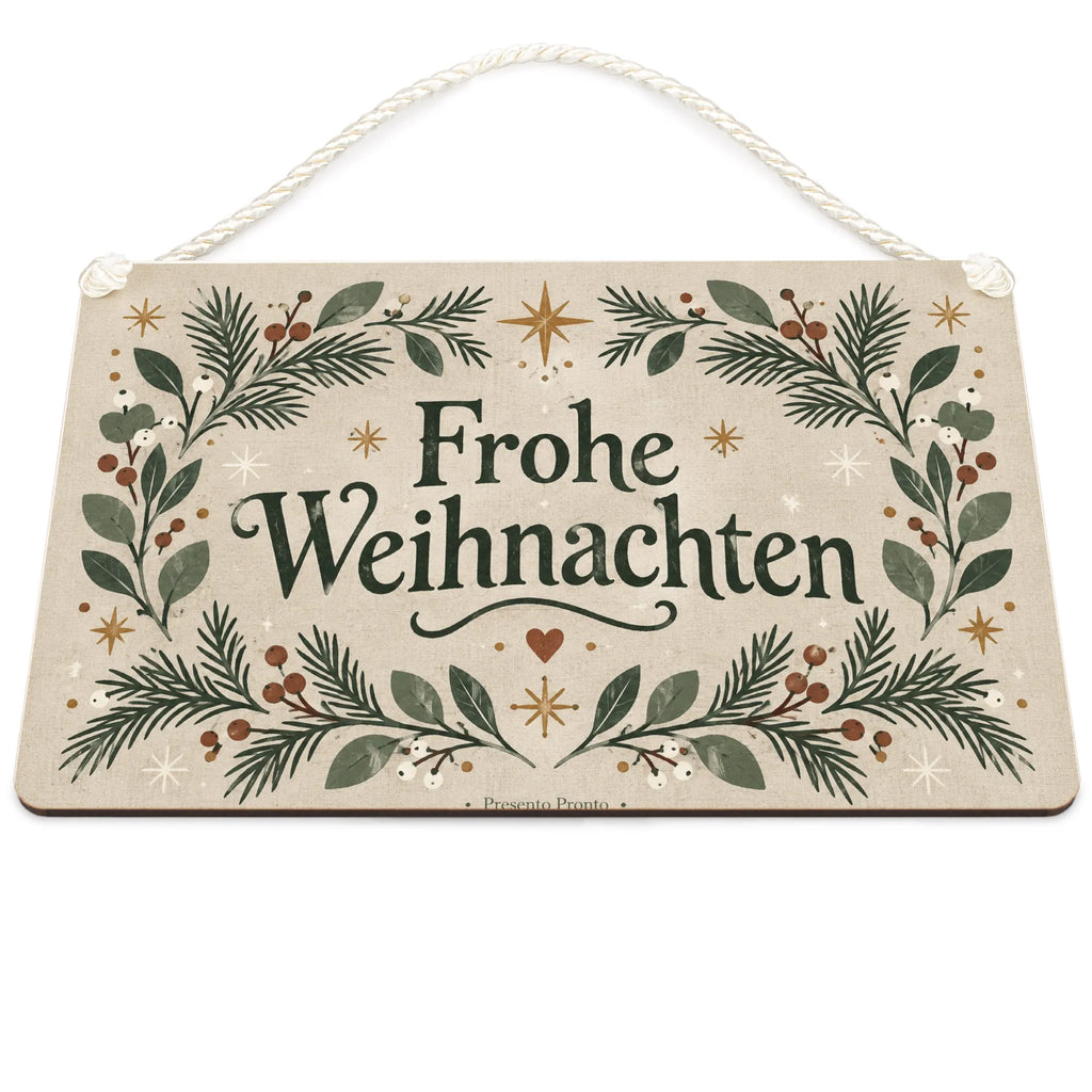 Gemütliches Deko-Schild Frohe Weihnachten mit Tannenzweigen|p:2019692|h:acebbca75d7a91fee898f9597477ce29