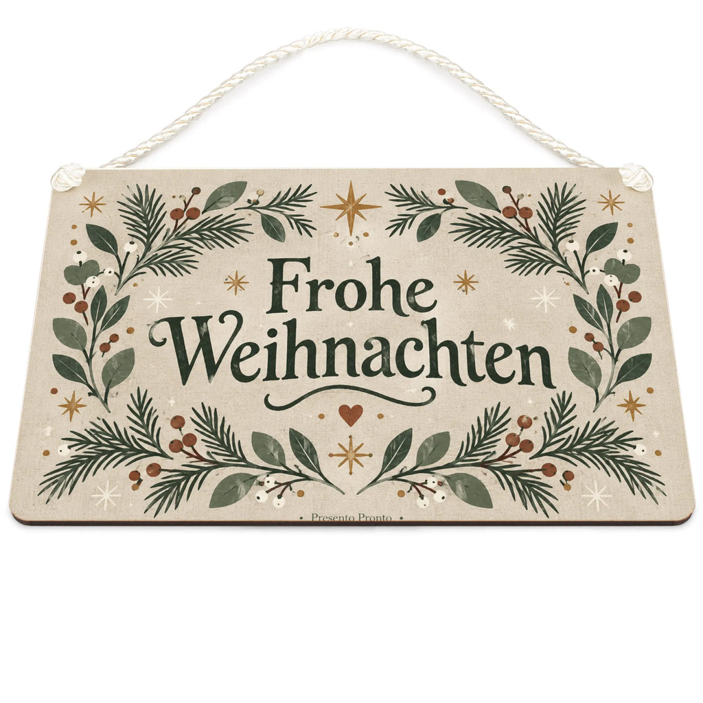 Gemütliches Deko-Schild Frohe Weihnachten mit Tannenzweigen|p:2019693|h:50d2d478174ee1b7f915988c30df3716