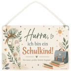Fröhliches Schild zur Einschulung mit Schultüte|p:2019694|h:23aefed091730b34783661adde745fb0