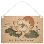 Achtsames Holzbild mit Lotusblüte für Yoga und Meditation|p:2019701|h:2da5eea5af60ba10ccdcbee94608886b
