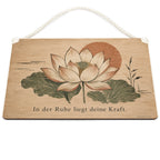 Achtsames Holzbild mit Lotusblüte für Yoga und Meditation|p:2019703|h:ee5b1bb19271159b97157f3d94d8860e