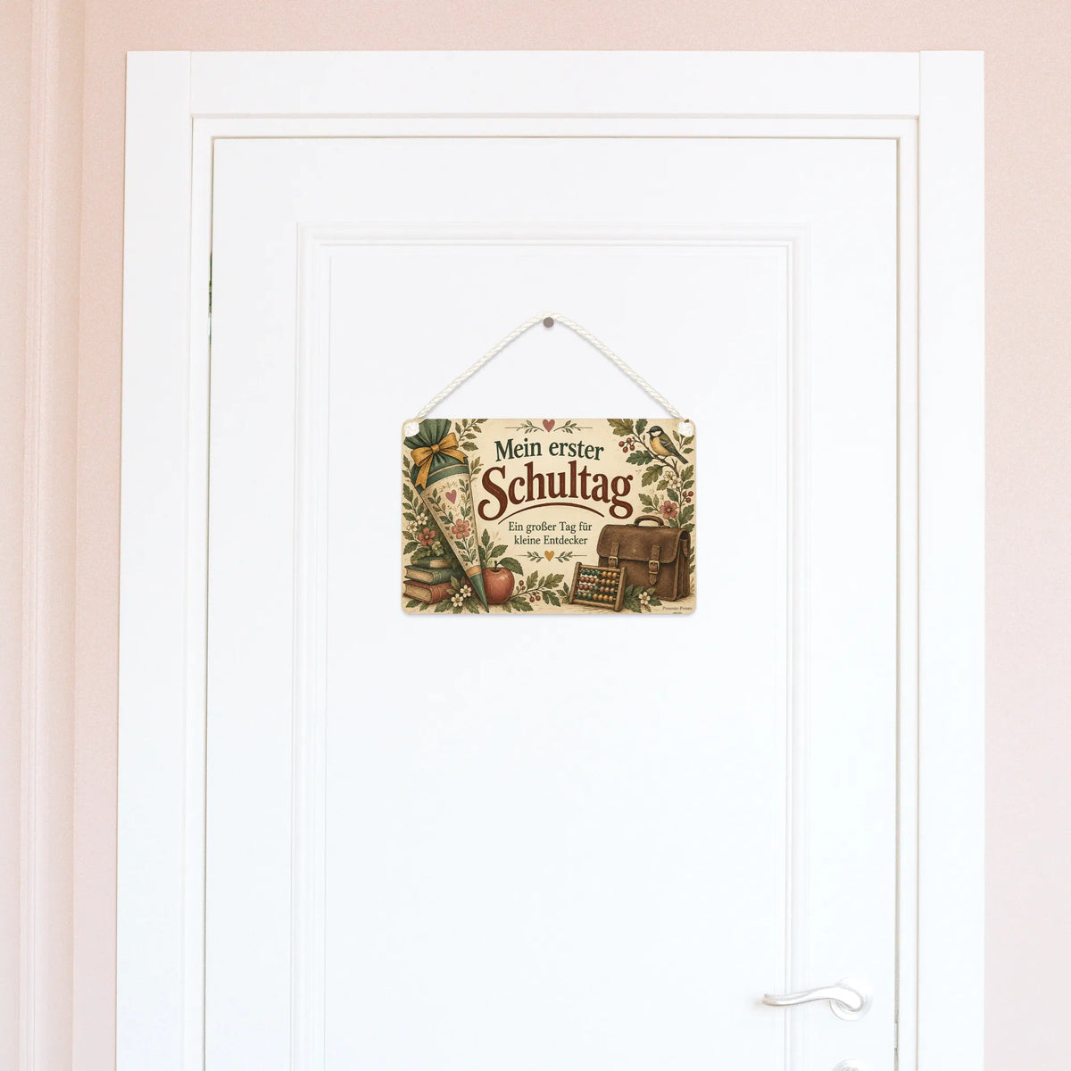 Liebevolles Schild zur Einschulung für kleine Entdecker