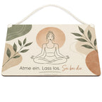 Entspannendes Yoga Schild für Yogafans mit Lotuspose|p:2019710|h:09494ed66d860ec15e9f11ec83a0aed3