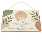 Entspannendes Yoga Schild für Yogafans mit Lotuspose|p:2019711|h:c84da7b85dd841d6074178e7c04d2a47