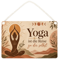 Inspirierendes Yoga Schild für Fans mit Sonnenstrahlen
