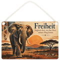 Inspirierendes Holzbild mit Elefant für Tierfreunde