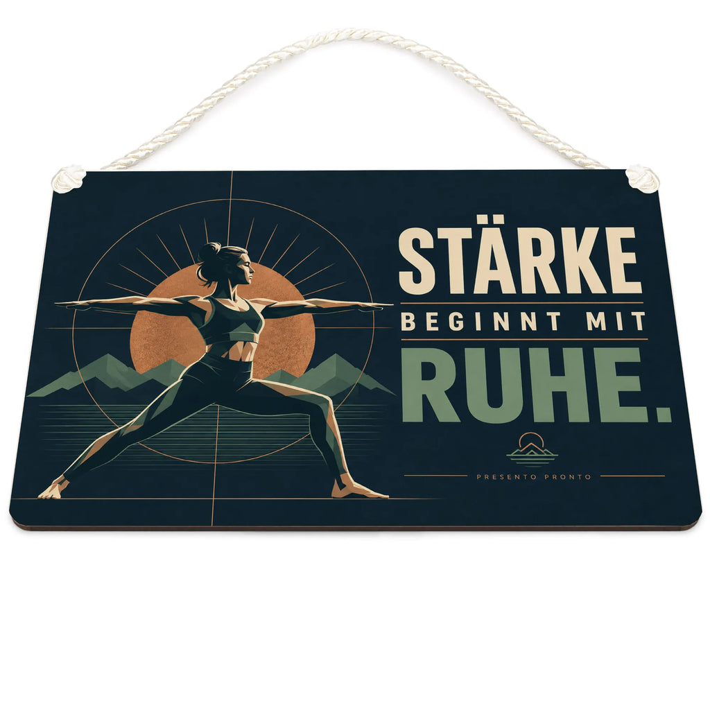 Kraftvolles Yoga Schild für Yogaraum mit Kriegerfigur|p:2019729|h:3d9617e899fbc414b955ef3c42c2210c