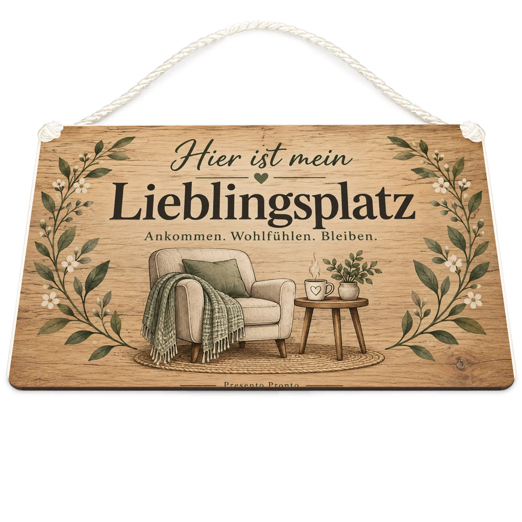 Gemütliches Holzschild zum Lieblingsplatz mit Sessel|p:2019738|h:ae200d36406aeace2fb4d4a41d82d935