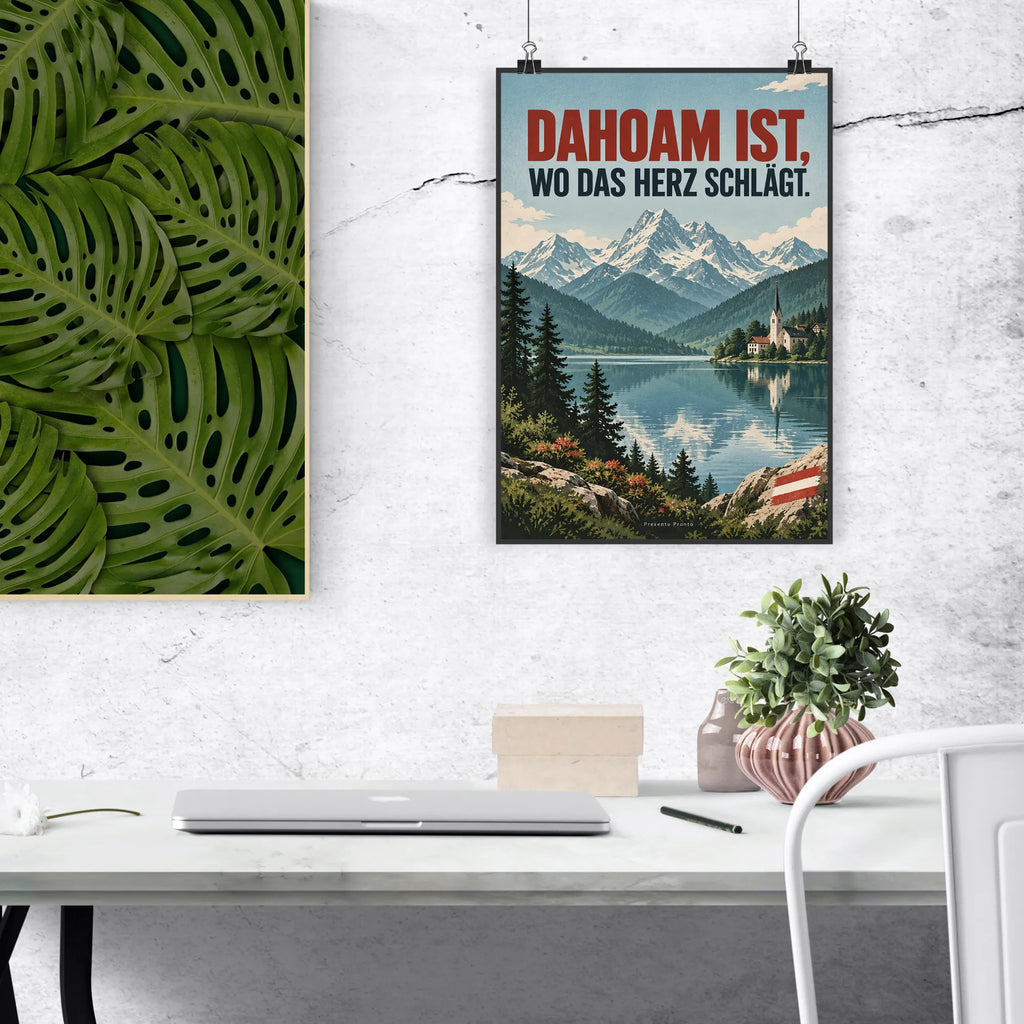 Heimatliches Österreich Plakat mit Alpensee für Österreichfans|p:2019749|h:fc452ff006852d9c4f781bf98dd3649c