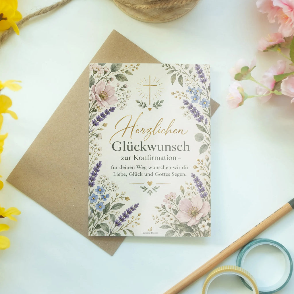 Herzliche Glückwunschkarte zur Konfirmation mit Blumen|p:2019752|h:9bf870d388491fd30a50508f4d515019