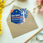 Mutmachende Glückwunschkarte zur Konfirmation mit buntem Kreuz|p:2019753|h:ca2fe950dfa87b6bbaae0ba7a3e1bd1d