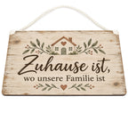 Herzliches Holzschild für die Familie mit Haus und Herz|p:2019754|h:09816bb833154ab78bbffc5af3b97efd