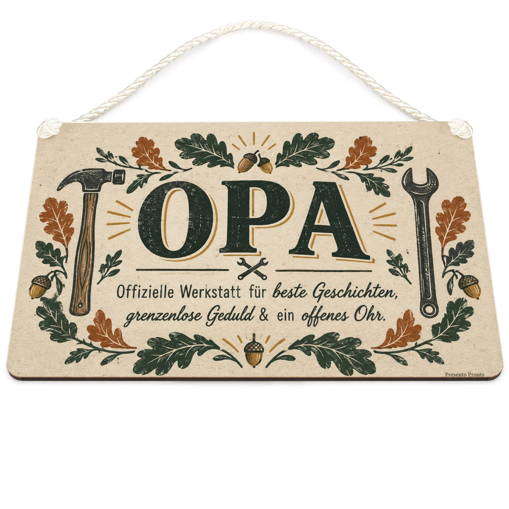 Herzliches Schild für Opa mit Werkstatt Spruch|p:2019758|h:514a583e7448c39153a0dbd1bfded715