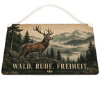 Rustikales Holzbild mit Hirsch für Naturliebhaber|p:2019760|h:31337fdff732dece98768125b500658c