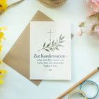 Feierliche Glückwunschkarte zur Konfirmation mit Kreuz|p:2019769|h:3c6fb1b572d30eb8c79489704f7c8b93