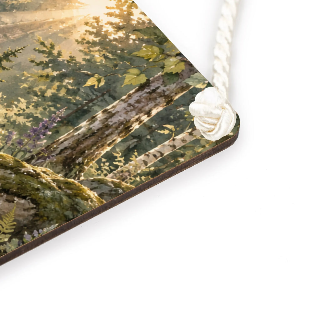 Romantisches Holzbild mit Wald im Sonnenlicht für Naturliebhaber|p:2019787|h:a44a9acb54189955081c0670d4c62b2c