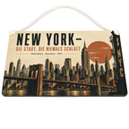 Elegantes New York Schild für Fans mit Manhattan Skyline|p:2019797|h:62a2770e8b25cd81638c2e84a9f0938a