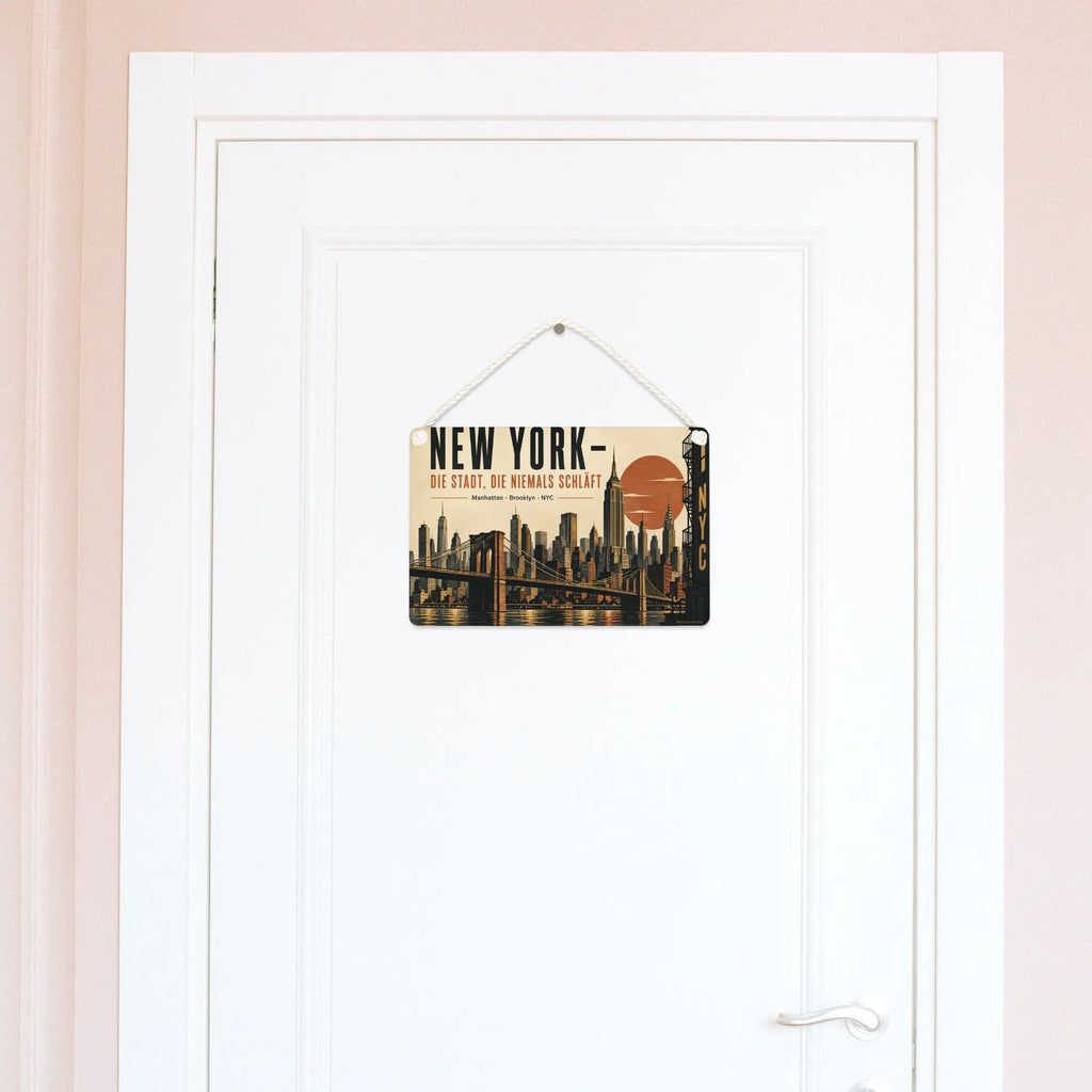 Elegantes New York Schild für Fans mit Manhattan Skyline|p:2019799|h:71290f8c789866180a8ca7d309cdab1f