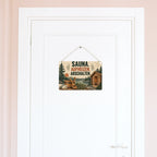Gemütliches Schild für die Sauna mit Saunakabine|p:2019800|h:8e593baaaaa8ef94de26c63749263396