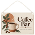 Gemütliches Schild zur Coffee Bar für Kaffeeliebhaber