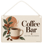Gemütliches Schild zur Coffee Bar für Kaffeeliebhaber|p:2019803|h:7ce24e848d9e8f38b87f987905e0c0aa